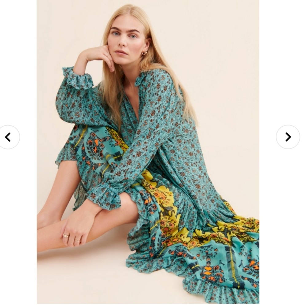 Free People Feeling Groovy Border Print Maxi Dress